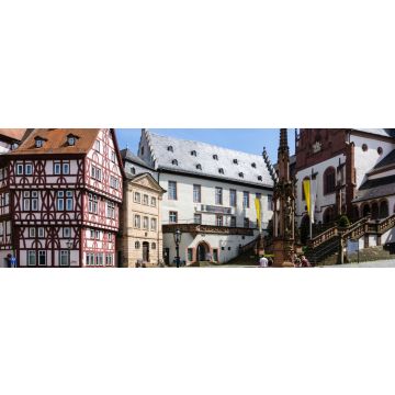 Lais Puzzle - Aschaffenburg Stiftsplatz Stifsbrunnen, Panorama - 1.000 Teile