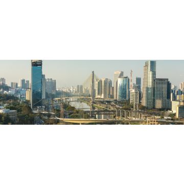 Lais Puzzle - Blick auf die Avenida Marginal Pinheiros, den Fluss Pinheiros und die Skyline der Stadt Sao Paulo, Brasilien, Panorama - 1.000 Teile