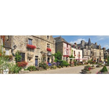 Lais Puzzle - Mittelalterliche Häuser bei Rochefort en Terre in der Bretagne im Nordwesten Frankreichs, Panorama - 1.000 Teile
