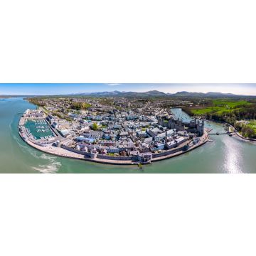 Lais Puzzle - Skyline von Caernafon, Gwynedd in Wales - Vereinigtes Königreich, Panorama - 1.000 Teile