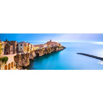 Lais Puzzle - Vieste Stadt auf den Felsen, Gargano, Apulien, Italien, Panorama - 1.000 Teile
