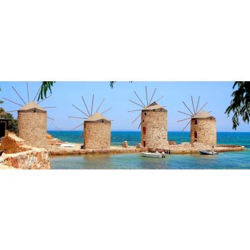 Lais Puzzle - Die vier Windmühlen auf der Insel Chios, Griechenland, Panorama - 1.000 Teile