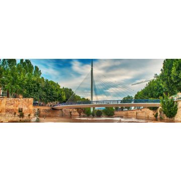 Lais Puzzle - Blick auf eine Hängebrücke über Fluss in Murcia, Panorama - 1.000 Teile