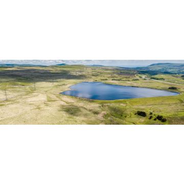 Lais Puzzle - Luftaufnahme der Carno- und Garnlydan-Stauseen in der Nähe der Stadt Ebbw Vale in den Tälern von Südwales, Panorama - 1.000 Teile