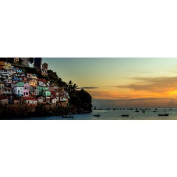Lais Puzzle - Salvador Bahia Brasilien Sonnenuntergang Paradies und Boote, Panorama - 1.000 Teile