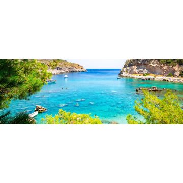 Lais Puzzle - Die malerische Anthony Quinn Bucht auf der Insel Rhodos, Mittelmeer, Griechenland, Panorama - 1.000 Teile