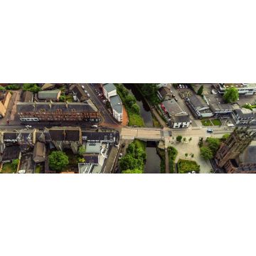 Lais Puzzle - Low-Level-Luftbild des Forth and Clyde Canal in der Stadt Kirkintilloch in Schottland, Panorama - 1.000 Teile