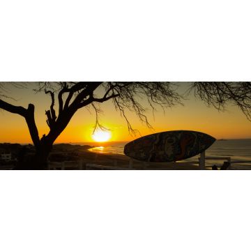 Lais Puzzle - Sonnenuntergang und Surfbrett in Lobitos, Peru, Panorama - 1.000 Teile