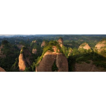 Lais Puzzle - Wanfoshan Danxia Landform, Berg Wanfo,.Hunan, China, Panorama - 1.000 Teile