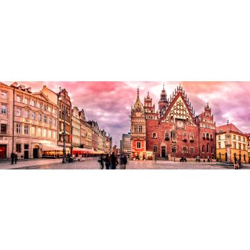 Lais Puzzle - Breslauer Marktplatz mit Rathaus bei Sonnenuntergang, Polen, Panorama - 1.000 Teile