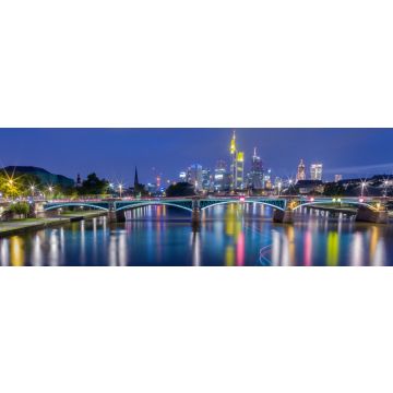 Lais Puzzle - Nacht in Frankfurt am Main vom Main aus, Panorama - 1.000 Teile