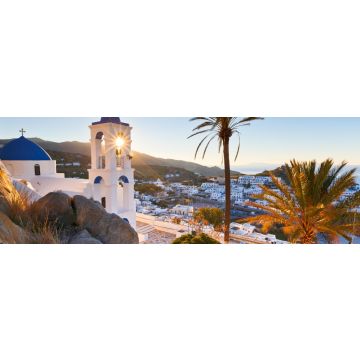 Lais Puzzle - Blick auf Chora auf der Insel Ios früh am Morgen, Griechenland, Panorama - 1.000 Teile