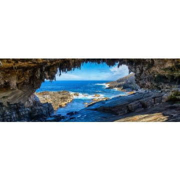 Lais Puzzle - Admirals Arch. Berühmter "Admirals Arch" im Flinders Chase National Park, Kangaroo Island, Australien. Erstaunliche Felsformation, Robben im Hintergrund, Panorama - 1.000 Teile