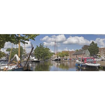 Lais Puzzle - Meppel, Niederlande. Kanal und Boote. Dampferkai. Kanal der Schleusen. Drenthe, Panorama - 1.000 Teile