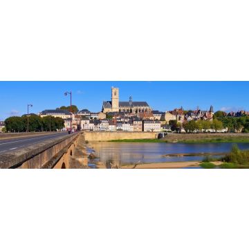 Lais Puzzle - Nevers - Nevers in Burgund, Kathedrale und Fluss Loire, Frankreich, Panorama - 1.000 Teile