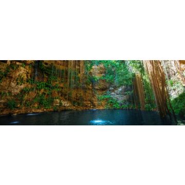 Lais Puzzle - Durchdringende Sonnenstrahlen am Cenoteneingang von Ik-Kil, Mexiko, Panorama - 1.000 Teile