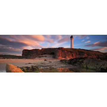 Lais Puzzle - Erstaunlich Sonnenuntergang über Lossiemouth Leuchtturm (Schottland UK), Panorama - 1.000 Teile