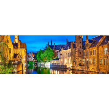 Lais Puzzle - Brügge. Kanal Rozenhoedkaai Blick auf das Haus Perez de Malvenda, Panorama - 1.000 Teile