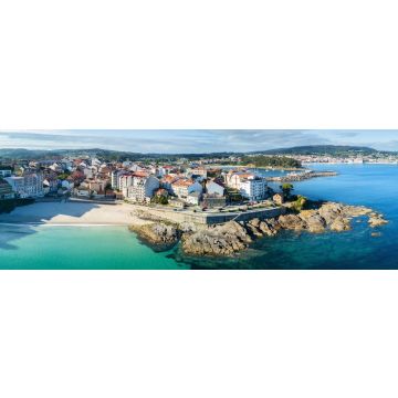 Lais Puzzle - Caneliñas Strand im Rias Baixas in Pontevedra, Galizien, Spanien, Panorama - 1.000 Teile