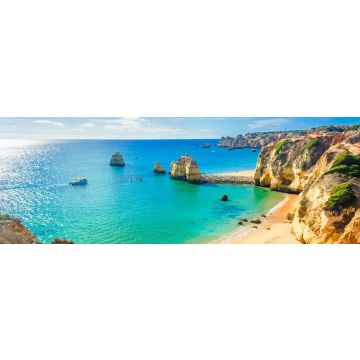 Lais Puzzle - Schöner Sandstrand in der Nähe von Lagos in Panta da Piedade, Algarve, Portugal, Panorama - 1.000 Teile