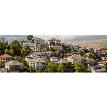 Lais Puzzle - Ein Blick auf die Altstadt von Gjirokaster, UNESCO-Kulturerbe, Albanien, Panorama - 1.000 Teile