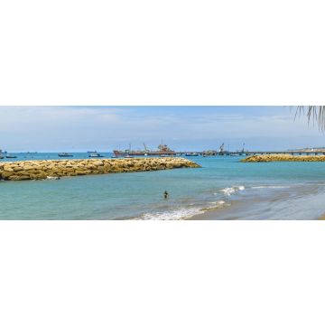 Lais Puzzle - Wellenbrecher am Strand La Libertad, Ecuador, Panorama - 1.000 Teile