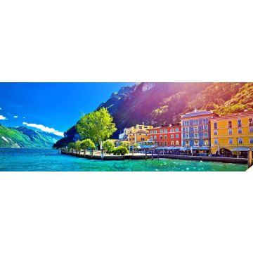 Lais Puzzle - Blick auf die Uferpromenade von Riva del Garda bei Sonnenuntergang, Panorama - 1.000 Teile