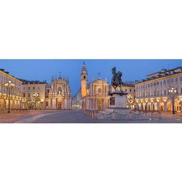 Lais Puzzle - Turin, Italien: Der Platz Piazza San Carlo in der Abenddämmerung, Panorama - 1.000 Teile