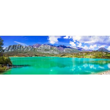 Lais Puzzle - Einzigartiger türkisfarbener See, See von Castel San Vincenzo in Molise, Italien, Panorama - 1.000 Teile