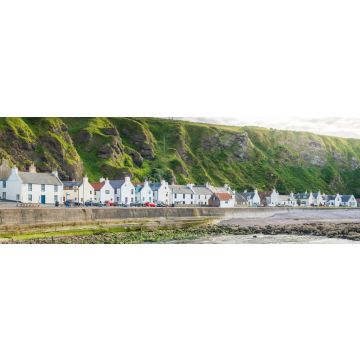 Lais Puzzle - Sonniger Nachmittag in Pennan, kleines Dorf in Aberdeenshire, Schottland, Panorama - 1.000 Teile