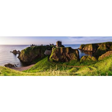 Lais Puzzle - Panoramablick auf Dunottar Castle bei Sonnenaufgang an der Ostküste von Schottland. Aberdeenshire, Vereinigtes Königreich, Panorama - 1.000 Teile
