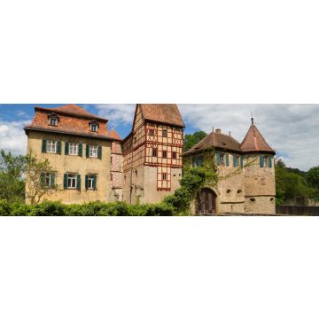 Lais Puzzle - Mittelalterliche Wasserburg von Unsleben, Panorama - 1.000 Teile
