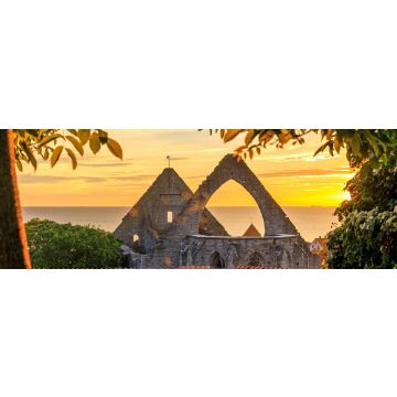 Lais Puzzle - Sommer-Sonnenuntergang über der Altstadt von Visby, Gotland, Schweden, Panorama - 1.000 Teile