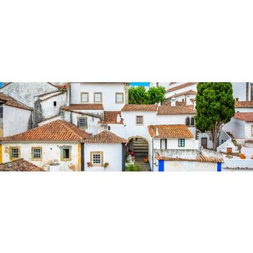 Lais Puzzle - Malerische Sommerlandschaft in Obidos, Bezirk Leiria, Portugal, Panorama - 1.000 Teile