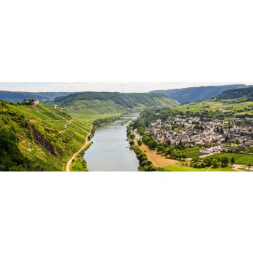 Lais Puzzle - Blick auf die Mosel und die Marienburg in der Nähe des Dorfes Puenderich, Deutschland, Panorama - 1.000 Teile