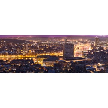 Lais Puzzle - Panorama Abendansicht der Stadt Lüttich in Belgien, Panorama - 1.000 Teile
