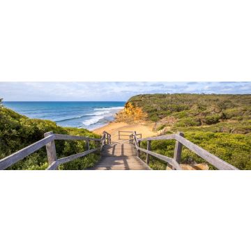 Lais Puzzle - Spaziergang am legendären Bells Beach - dem Strand des Kultfilms Point Break, in der Nähe von Torquay, dem Tor zur Surf Coast von Victoria, Australien, Panorama - 1.000 Teile
