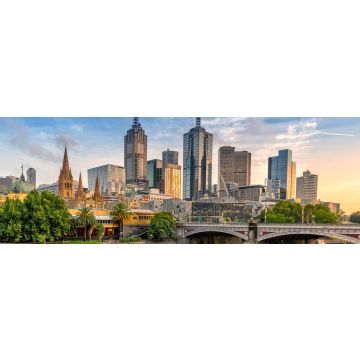 Lais Puzzle - Das zentrale Geschäftsviertel von Melbourne, Australien, Panorama - 1.000 Teile