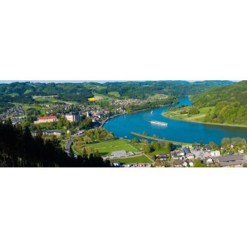 Lais Puzzle - Donaupanorama mit Personenschiffen bei Grein, Panorama - 1.000 Teile