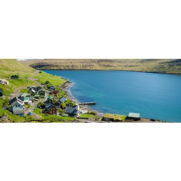 Lais Puzzle - Kleines Dorf auf den Färöern an einem sonnigen Tag, Panorama - 1.000 Teile