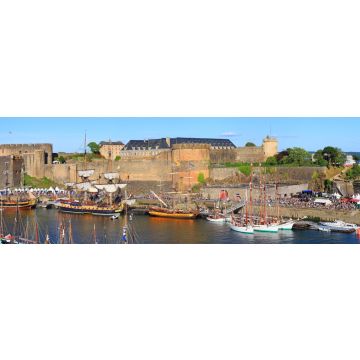 Lais Puzzle - Port et château de Brest, Bretagne, Frankreich, Panorama - 1.000 Teile