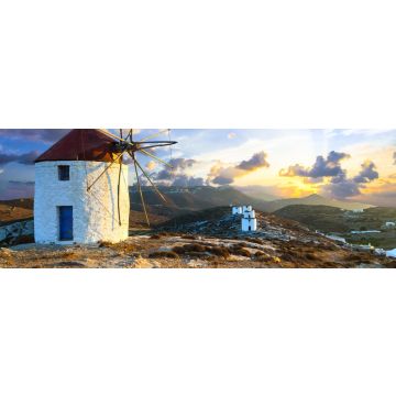 Lais Puzzle - schöner Sonnenuntergang über Windmühlen. Insel Amorgos, Griechenland, Panorama - 1.000 Teile