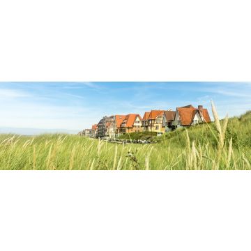 Lais Puzzle - Küstenlinie in Belgien mit Dünen und typischen Häusern, Panorama - 1.000 Teile