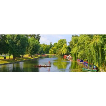Lais Puzzle - Ein malerischer Blick über den Fluss Cam in Cambridge, England, Panorama - 1.000 Teile