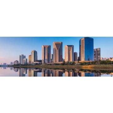 Lais Puzzle - Moderne Gebäude Reflexion in Pinheiros Fluss in Sao Paulo Stadt, Brasilien, Panorama - 1.000 Teile