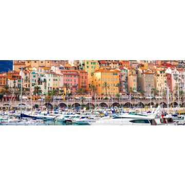 Lais Puzzle - buntes Menton - Luxusurlaub in Südfrankreich, Panorama - 1.000 Teile