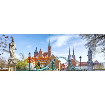 Lais Puzzle - Brücke zur Tumski-Insel (Dom) in Breslau, Polen, Panorama - 1.000 Teile