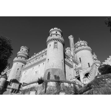 Lais Puzzle - Eingang des Schlosses von Pierrefonds in schwarz weiß - 1.000 Teile