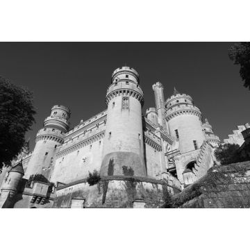 Lais Puzzle - Eingang des Schlosses von Pierrefonds in schwarz weiß - 2.000 Teile