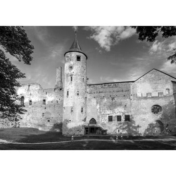 Lais Puzzle - Bischofsburg Haapsalu, Estland in schwarz weiß - 1.000 Teile